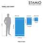 STAMIO Cotton 490 GSM Bath and Hand Towel Set for Men and Women | Extra Soft & Absorbent Towels | (Light Blue) Jessica Jacquard Border, 6 image