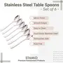 STAMIO Stainless Steel Dinner/Master/Table Spoons Set of 6 Silver, 2 image
