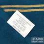 STAMIO Cotton Hand Towel Soft 390 GSM 13 X 21 Inches (Set of 4 Dark Turquoise Green) | Quick Dry Small Size Travel Friendly, 5 image