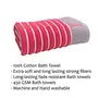 STAMIO Cotton 450 GSM Bath Towel for Men and Women | Extra Soft & Absorbent Large Size Towels for Gym & Bathing | 75L X 150W CM (Coral) Sport Jacquard Border, 2 image