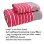 STAMIO Cotton 450 GSM Bath and Hand Towel Set for Men and Women | Extra Soft & Absorbent Towels for Gym & Bathing (Coral) Sport Jacquard Border, 2 image