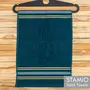 STAMIO Cotton Hand Towel Soft 390 GSM 13 X 21 Inches (Set of 4 Dark Turquoise Green) | Quick Dry Small Size Travel Friendly, 3 image