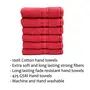 STAMIO Cotton Hand Towel Soft 425 GSM 60 X 40 cm (Set of 6 Gajri) | Quick Dry Full Size Large, 3 image