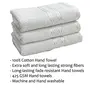 STAMIO Cotton Hand Towel Soft 425 GSM 60 X 40 cm (Set of 3 White) | Quick Dry Full Size Large, 2 image