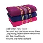 STAMIO Cotton Hand Towel Soft 390 GSM 13 X 21 Inches (Set of 2 Purple Blue and k) | Quick Dry Small Size Travel Friendly, 2 image