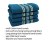 STAMIO Cotton Hand Towel Soft 390 GSM 13 X 21 Inches (Set of 4 Dark Turquoise Green) | Quick Dry Small Size Travel Friendly, 2 image
