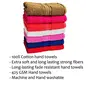 STAMIO Cotton Hand Towel Soft 425 GSM 60 X 40 cm (Set of 7 Multicolor) | Quick Dry Full Size Large, 2 image