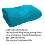 STAMIO Cotton 390 GSM Bath Towel for Men and Women | Extra Soft & Absorbent Large Size Towels for Bathing | 70L X 140W CM (Aqua Blue) Heritage Border, 2 image