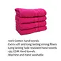 STAMIO Cotton Hand Towel Soft 425 GSM 13 X 21 Inches (Set of 4 Magenta) | Quick Dry Small Size Travel Friendly, 2 image