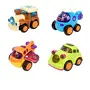 ToysBuddy Unbreakable Pull Back Vehicles | Push and Go Crawling Toy & Power Friction Cars for 3+ Years Old Boys | Girls - Set of 5