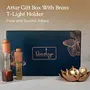 Nirmalaya Attar Gift Box with Brass T Light Holder | Diwali Gift Items | Handmade Diyas for Diwali | Unique Diwali Gifts | Diwali Gifts for Family and Friends., 6 image