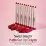 Swiss Beauty Non-Transfer Matte Cat Lip Crayon | Water-Resistant | Long-Lasting 8 Hours Stay | Retractable Lip Crayon | Shade - Jam 1.5g |, 2 image