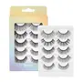 Swiss Beauty Cruelty-Free 3D Eyelashes - Pack of 10 Fe Eyelashes | Volumising Eye Lashes | Lengthening Eye Lashes | LightEyelashes | Shade - Black 01 Set of 5, 5 image