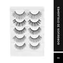 Swiss Beauty Cruelty-Free 3D Eyelashes - Pack of 10 Fe Eyelashes | Volumising Eye Lashes | Lengthening Eye Lashes | LightEyelashes | Shade - Black 01 Set of 5, 4 image