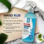 NutriGlow Advanced Organics Hand Rub Sanitizer with Natural Olive Extracts Kills 99.9% Germs & 100% Safe for and Alcohol Based Non Sticky Cleanser 500ml, 3 image