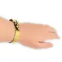 G&F Free Size Adjustable Floral Design Bracelet for Women- Antique Golden, 3 image