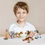 Cable World Set of 6 Small Size Full Action Toy Figure Jungle Cartoon Wild Animal Toys Figure Playing Set for Current AnimLion Giraffe Elephant Tiger Toys for , 6 image