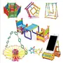 Cable World 200+ Assembly Colorful Straw Educational Plastic Building Blocks for (Include 200+ Stick Multicolour), 3 image