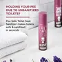 PEESAFE Toilet Seat Sanitizer Spray (50ml - Pack Of 2) - Lavender | The Of UTI & Other Infections | Kills 99.9% Germs & Travel Friendly | Anti Odour Deodorizer, 3 image