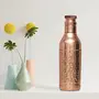 MHZ ESSENTI- Long Neck Champagne Style Designer Copper Water Bottle - High Durability & Leak Proof Authentic Ayurvedic Healthy Water Bottle. - 800 ML (Pack of 1), 3 image