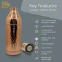 MHZ ESSENTI- Long Neck Champagne Style Designer Copper Water Bottle - High Durability & Leak Proof Authentic Ayurvedic Healthy Water Bottle. - 800 ML (Pack of 1), 6 image