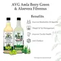 AVG Health Organics Combo of Amla and Aloevera Juice Sugar free 1000 ML Each, 4 image