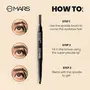 MARS Micro Precision Brow Pencil with spoolie | Retractable & Easy Glide | Long Lasting & Natural finish (0.4 g) (Black), 4 image