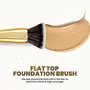 MARS Artist's Arsenal Professional Foundation Flat Makeup Brush | Feather Soft Touch | Precise Synthetic Bristle | Luxe Packaging Flat Straight Makeup Brush (Golden), 2 image