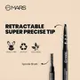 MARS Micro Precision Brow Pencil with spoolie | Retractable & Easy Glide | Long Lasting & Natural finish (0.4 g) (Black), 2 image