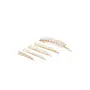 Priyaasi Gold and White Pearl Design Fancy Metal Hair Clip for Women (Pack of 5 Hair s)