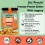 Jus Amazin Creamy Organic Peanut Butter – Sweet 'N' Salty (200g) | 26.3% Protein | Clean Nutrition | 90% Organic Peanuts | Rich in Vitamin B1 & Iron | No Refined Sugar | Zero Chemicals | Vegan & Dairy Free | 100% Organic Ingredients, 4 image