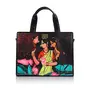 Priyaasi PU Leather Rajasthani Folk Digital Printed Tote Bag for Women's - Stylish Trendy Casual Handbag with Zipper Closure for Office College