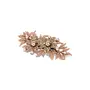 Priyaasi Flower and Leaf Design Brown Hair Clip for Women and Girls