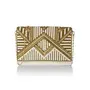Priyaasi Chalky Gold Beaded Party Clutch