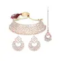 Priyaasi k Stone Kundan Jewellery Set for Women | Bridal Jewellery | Choker Set for Women | k Stone Jewellery Set for Women & Girls with Earrings & Maangtikka