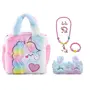 Aashiya Trades Girls Fur Unicorn Character Cross Body Shoulder Hand Purse Wallet-Girls Gift with Fur Pouch and Necklace