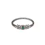 Priyaasi Green Stone /AD Bracelet for Women | Fashionable & Elegant | Geometric Block & Trialar Design | Gunmetal-Color| Bangle Style Girls Bracelet | Interlock Closure | Onesize - 2.6