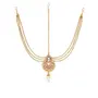 Priyaasi Artificial Stones Gold-ColorTraditional Passa/Matha Patti with White Pearl for Women & Girls