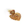 Priyaasi Multicolor Kemp Stone Studded Hair Accessories for Women | Peacock Design | Gold-Color| Jhumka Pearl Drop | Brass Material Juda/Hair Bun Accessories for Women | Fish Hook