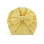 Aashiya Trades Set of 2 - Cotton Cloth Turban Kont Bow Cap for Girls & Boys Turban Bow Cap Head Cap-Yellow and Red, 2 image