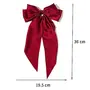 Anzailala Hair Bows for Women Large Bow Hair Clip Soft Long Tails Metal Clips Bow Tie Hair Clip for Women, 4 image