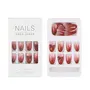Anzailala Press On Nails Fake Nails 24 Pcs Artificial Nail Jelly Glue On Fe Nails Stick On Nails for Women Girls, 4 image
