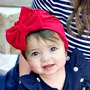 Aashiya Trades Set of 2 - Cotton Cloth Turban Kont Bow Cap for Girls & Boys Turban Bow Cap Head Cap-Yellow and Red, 4 image