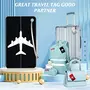 Anzailala Luggage Tags 3 PCS Travel Bag Tags with Name ID Aluminum Suitcase Tags Baggage Tags for Luggage for Flight(Black Silver Red), 4 image