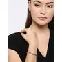Priyaasi Floral Design Bracelet for Women | Rose Gold-Color| Bangle-Style Bracelet for Girls | Interlock Closure | Perfect for Weddings & Parties, 3 image