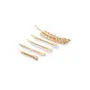 Priyaasi Gold and White Pearl Design Fancy Metal Hair Clip for Women (Pack of 5 Hair s), 3 image