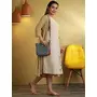 Priyaasi PU Leather Ikat Shibori Printed Sling Bag for Women - Stylish Trendy Casual Crossbody Bag with Adjustable Strap Zipper Closure Blue, 4 image
