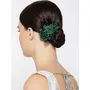 Priyaasi Leaf Design Alligator Hair Clip/s with Green Stone for Women and Girls, 4 image