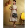 Priyaasi PU Leather Ikat Printed dle Bag for Women’s – Multipurpose Stylish Trendy Casual Ladies Handbag Purse with Adjustable Strap Magnetic Closure Maroon, 4 image
