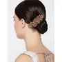 Priyaasi Flower and Leaf Design Brown Hair Clip for Women and Girls, 4 image